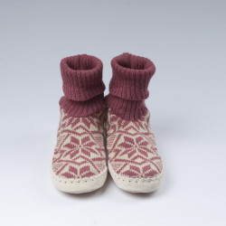 Chaussons-chaussettes rose