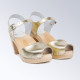 Sabot-sandales Maguba en cuir gold