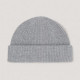 Bonnet gris en laine cotelé