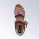 Sabot-sandales talons hauts en nubuck Rose