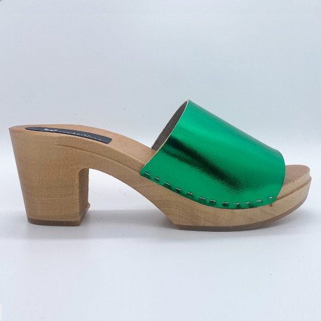 Sandales Carrie vert métallisé