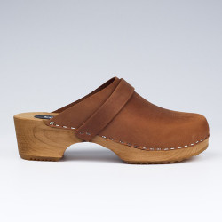 Sabots en cuir nubuck