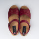 Sandales en cuir bordeaux petites pointures