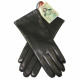 Gants en cuir noir